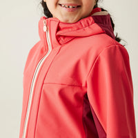 HKM-342675 Winter Girls Softshell Windproof Jacket Elegant Dress Design for Comfort and Style