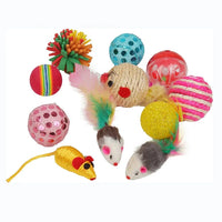 HKM-505491 Mixed Cat Playing Toy Set for Kittens - Engaging and Durable Pet Accessories