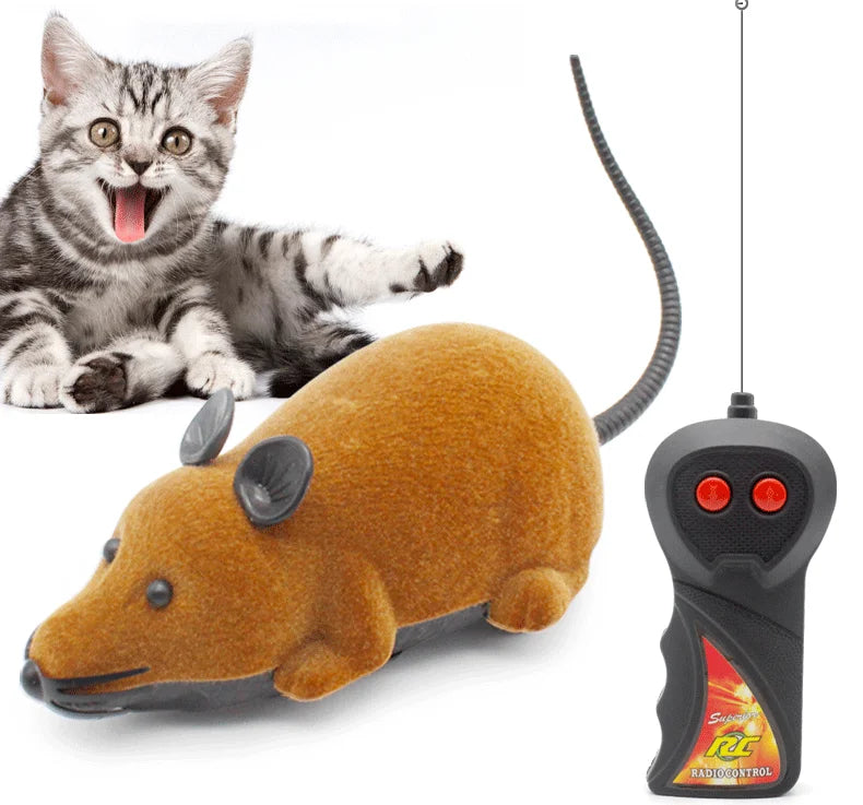 HKM-046739 Remote Control Electric Mouse Toy for Cats - Interactive Chasing Kitten Playtime