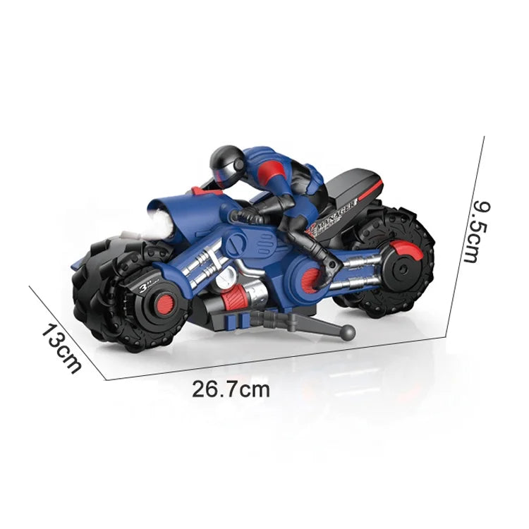 HKM-131539 1:10 Scale 2.4GHz 4-Channel Stunt Off-Road Drift Car with LED Lights - Remote Control Motorcycle для Indoor/Outdoor Fun