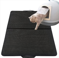 HKM-848979 Eco-Friendly Double Layer Waterproof Cat Litter Mat with Detachable EVA Design