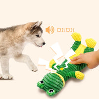 HKM-323539 Durable Plush Dog Chew Toy with Squeaker for Active Play