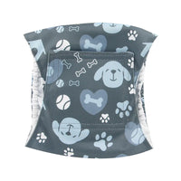 HKM-503187 Washable Male Dog Belly Band Diaper - Pack of 3 Adjustable and Reusable Wraps