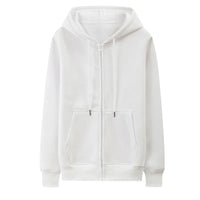 HKM-292947 Men's New Solid Color Hooded Zipper Sweater Slim With Hoodie Youth Sports Casual Jacket Men's Hip-hop Pullover Shirt