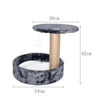 HKM-554067 Cat Tree Wall Shelves with Scratcher Post and Climbing Frame for Playful Cats