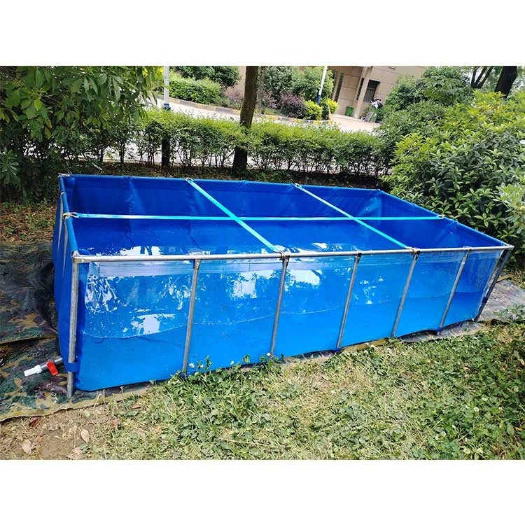 HKM-044947 Foldable Outdoor Rectangular Pool with Aeration System for Shrimp and Koi养殖