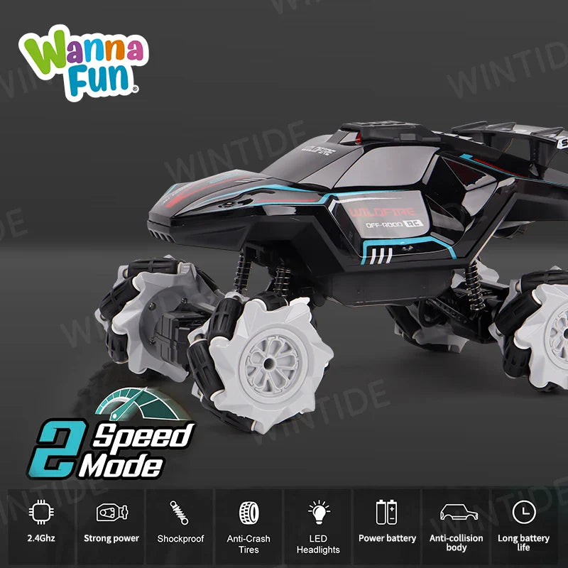 HKM-837779 Battery Operated 2.4GHz Off-Road RC Stunt Car for Kids with Lights and Music
