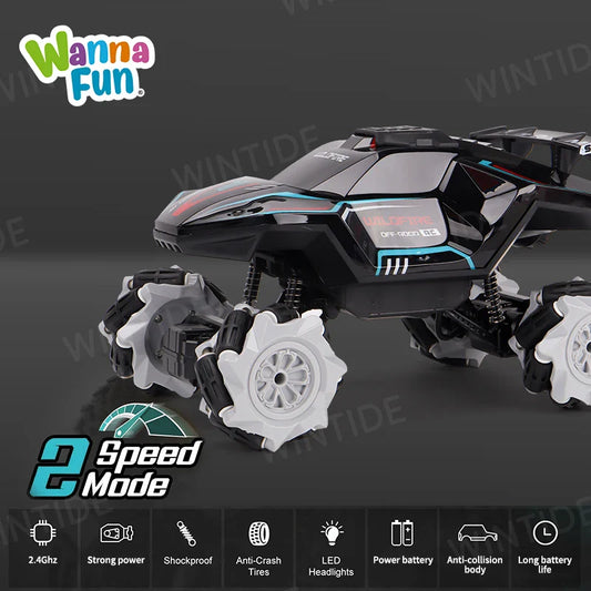 HKM-837779 Battery Operated 2.4GHz Off-Road RC Stunt Car for Kids with Lights and Music