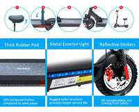HKM-3604435 Electric Scooter 500W Motor 12 Mile Range With Seat 4-Layer Shock Absorption Foldable App Control Portable Compact