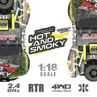 HKM-643475 1:18 Waterproof Electric 4X4 Remote Control Racing Buggy with Lights and 80m Range