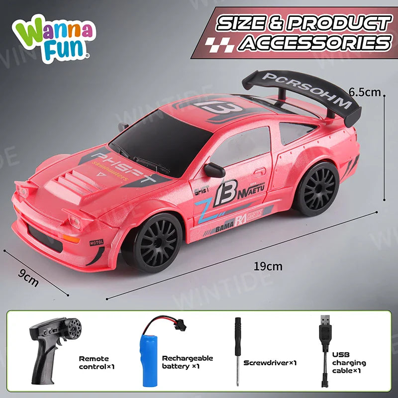 HKM-559827 1/24 Scale 4WD Electric Remote Control Stunt Drift Off-road Buggy with ABS Shell and TPR Wheels