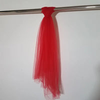 Swiss Dot Tulle Chair Sashes Organza Chair Back Bow Sheer Yarn Chair Covers for Wedding Banquet Party Event Decoration
