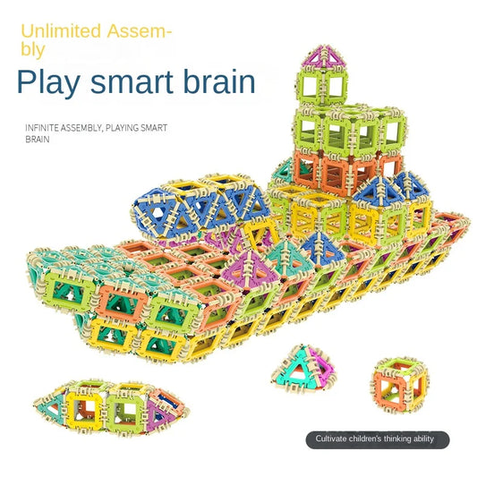 KTX-466899 Educational Jigsaw Puzzle Building Blocks for Kids - Creative Montessori Toy for Developing Intelligence