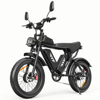 HKM-5592275 Electric Bike Dual Motor 52V 40Ah Battery 75 Mile Range 20-Inch Fat Tires Hydraulic Brakes 7-Speed Full Suspension