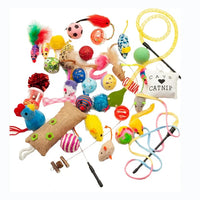 HKM-505491 Mixed Cat Playing Toy Set for Kittens - Engaging and Durable Pet Accessories