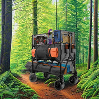 HKM-157907 Collapsible Stainless Steel Sports Wagon for Outdoor Utility and Travel