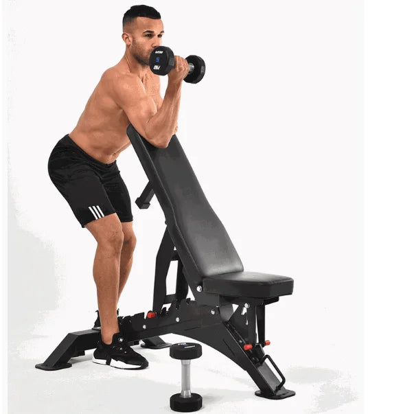 HKM-911571 Adjustable Dumbbell Bench for Home Gym - Flat, Incline and Decline Options