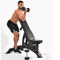 HKM-911571 Adjustable Dumbbell Bench for Home Gym - Flat, Incline and Decline Options