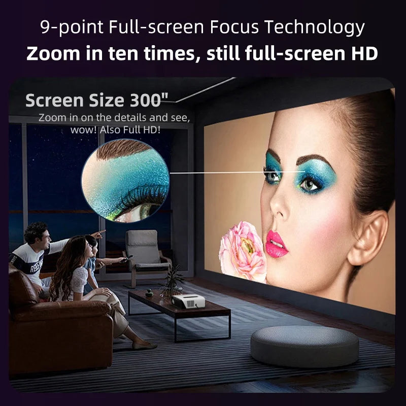 KTX-531347 1080P 4K 1350ANSI LCD Home Cinema Projector for TV Stick and Laptop Compatibility