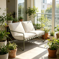 Modern Minimalist Sofa Set with Cushions for Courtyard Leisure Furniture, Garden and Balcony Combination