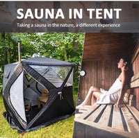 HKM-650579 Outdoor Portable Three-Layer 210D Oxford Pop-Up Sauna Tent for Camping and Ice Fishing, 4 Seasons, 180x180x200cm