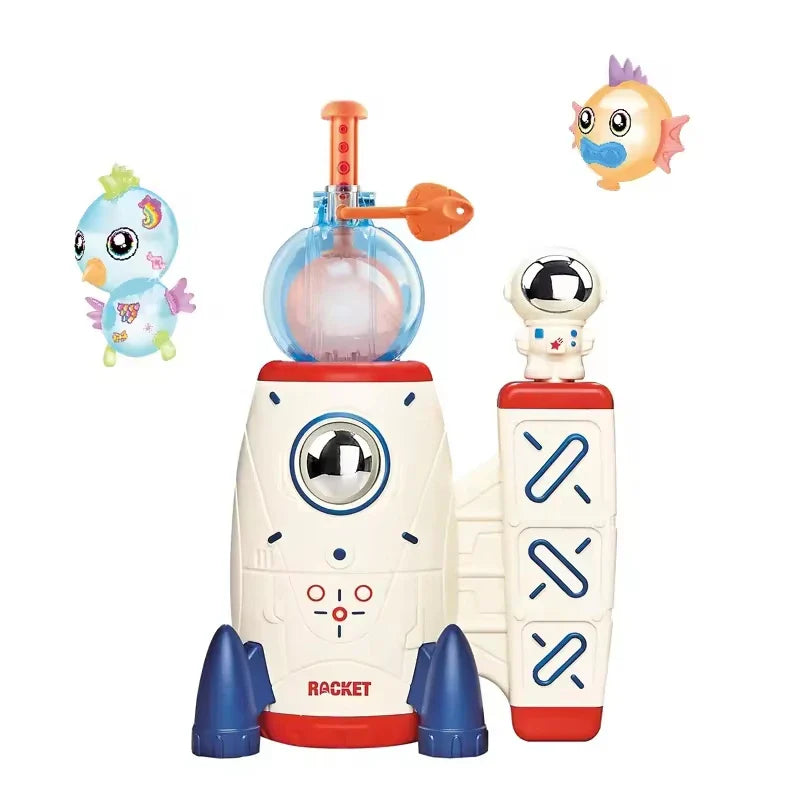 HKM-214035 Space Rocket Balloon Inflator with Accessories for Kids Birthday Parties