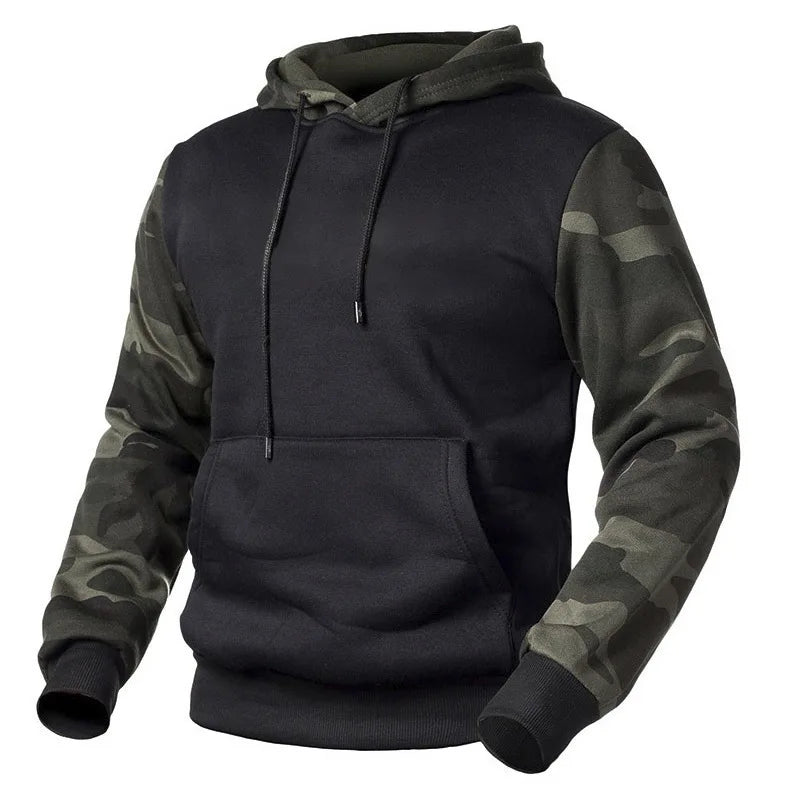 HKM-522323 European American Fashion Brand Men's Long Sleeve Hooded Jacket Autumn Winter Camouflage Sweater Heat Transfer Fleece Hoodie
