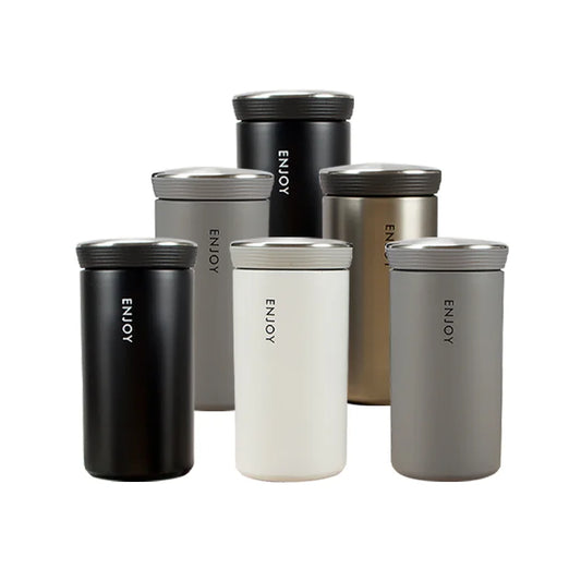 KTX-760787 Stainless Steel Double Wall Vacuum Insulated Travel Mug with Handle, 350ml