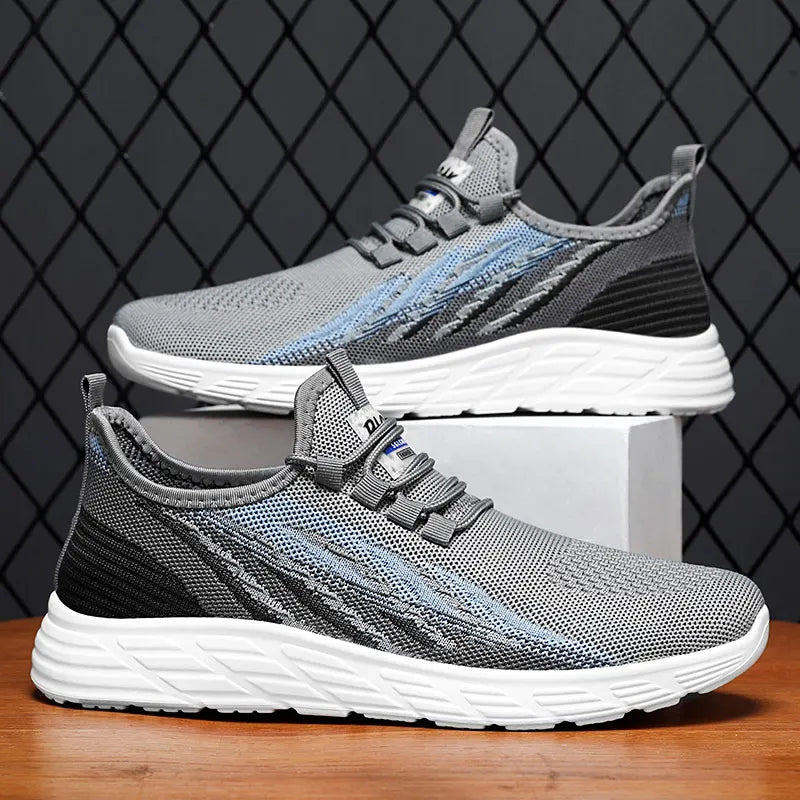 HKM-360787 B-9902 Men's Casual Sports Running Shoes with Fresh and Breathable Mesh and Soft and Comfortable Sole