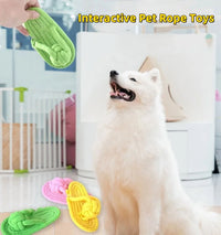 HKM-913363 Interactive Woven Cotton Rope Dog Chew Toy for Dental Care and Play