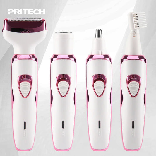 HKM-143699 4-in-1 Rechargeable Cordless Women's Body Hair Shaver and Bikini Trimmer