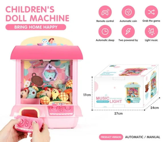 HKM-245651 Mini Claw Machine Toy with Plush Toys for Kids - Fun Crane Game for Ages 5 and Up