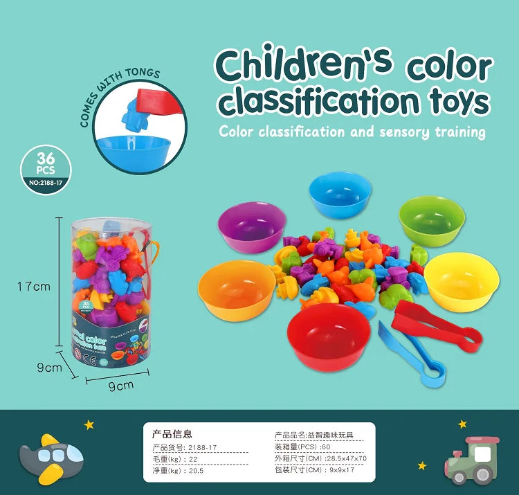 KTX-737939 Montessori Dinosaur Counting Toy for Sensory Learning and Autism Support