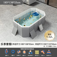 HKM-848339 Large Rectangular Above Ground Swimming Pool for Outdoor Use