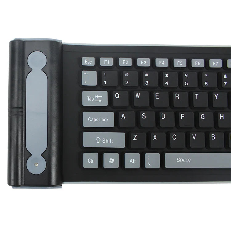 HKM-231891 Wireless Waterproof Azerty Silicone Keyboard with 2.4G USB for PC