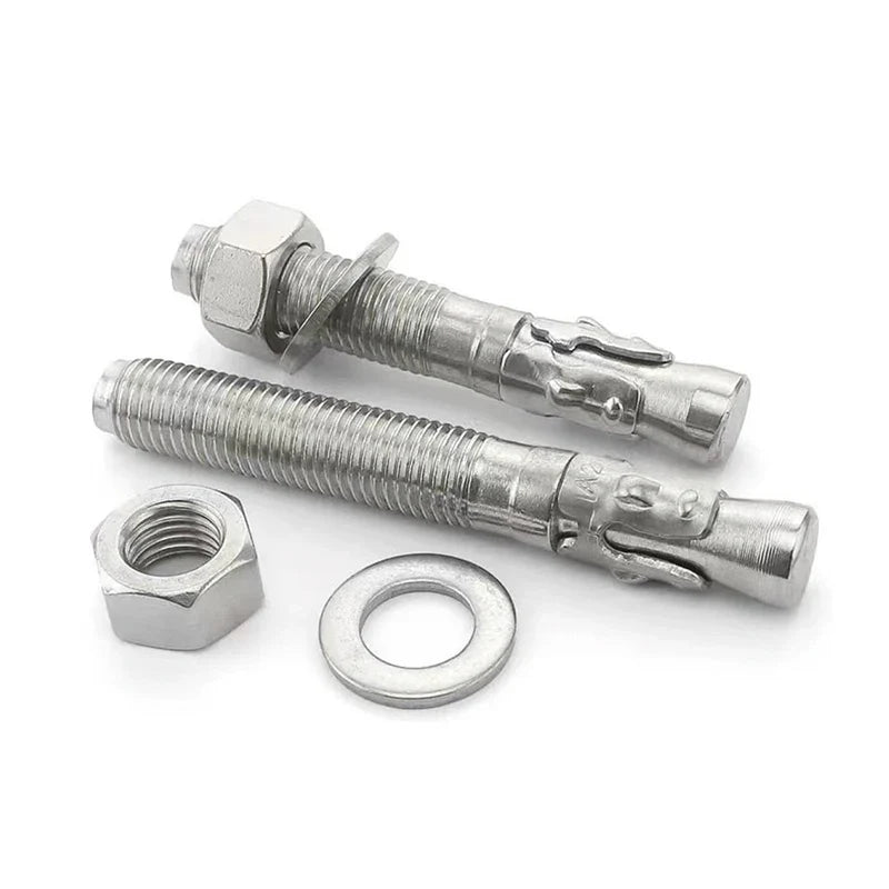 KTX-623571 M10 Hex Bolt, 201/304 Stainless Steel, DIN Standard, External Expansion, Plain Finish, M4 Thread