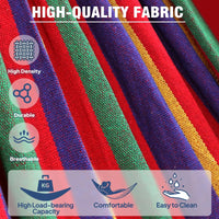 HKM-257363 Portable Hammock for Camping - Durable Single/Double Parachute Design for Outdoor Travel