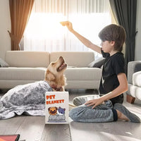 HKM-176659 Soft and Warm 40"x32" Pet Blanket for Dogs and Cats, Machine Washable, Fleece Material, Ideal for Indoor Use