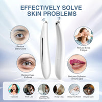 HKM-308691 Sonic Eye Massager with Warm Treatment and Cream Booster for Dark Circles and Puffiness Relief