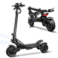 Adult Electric Scooter with Seat Single/Dual Motors NFC  Finger Throttle Colorful Marquee Off-road&City Commuting in US Stock