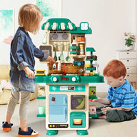 HKM-345107 48-Piece Realistic Kitchen Play Set with Lights and Sounds for Kids Ages 5 and Up