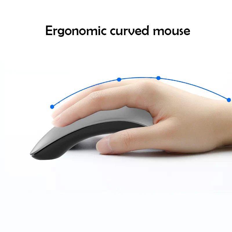 HKM-002515 Silent Clicks Wireless Mouse, Ergonomic 2.4 GHz Portable Design for PC, Laptop, and Smartphone