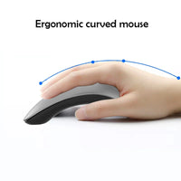 HKM-002515 Silent Clicks Wireless Mouse, Ergonomic 2.4 GHz Portable Design for PC, Laptop, and Smartphone