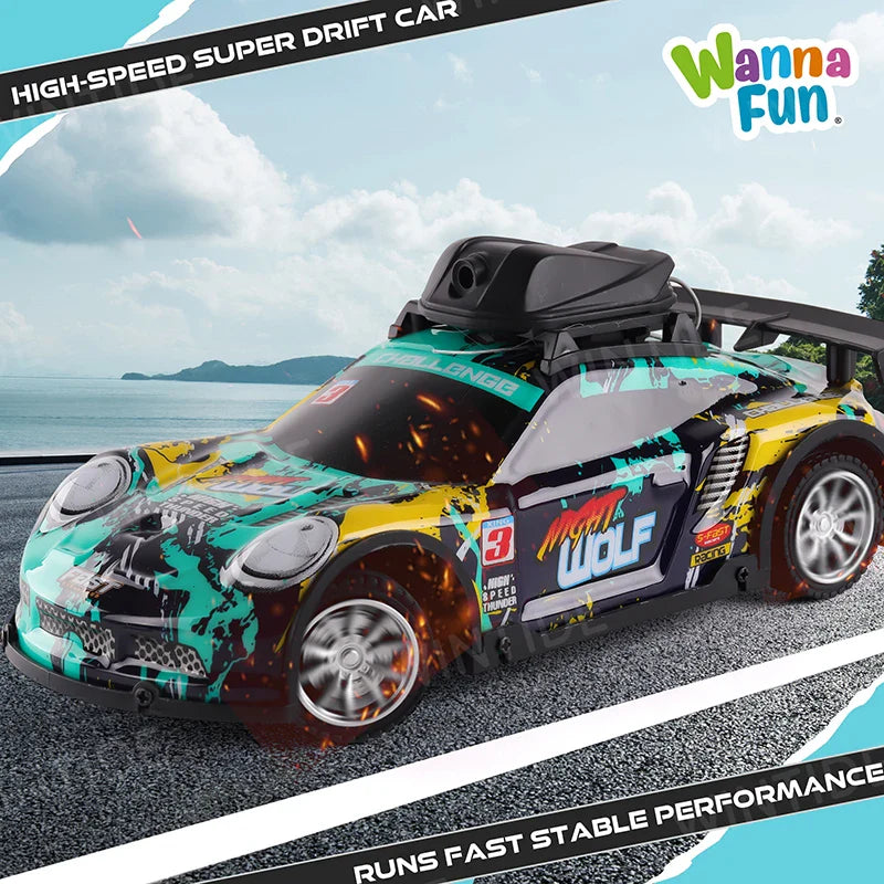 HKM-722515 2.4G Remote Control Racing Drift Car with FPV Camera and Lights for Kids