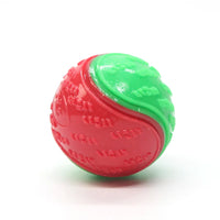 HKM-126931 Interactive 6.5 cm TPR Dog Chew Toy with Squeaker - Strong Splice Contrast Colour Ball
