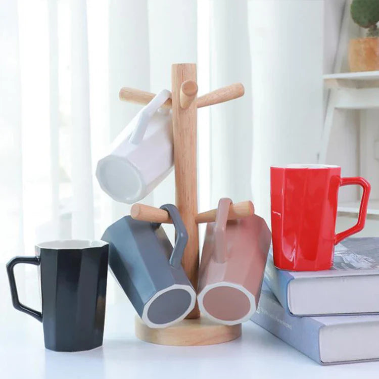 KTX-236499 Modern Simple Ceramic Coffee Mug for Home and Office Use - Nordic Design