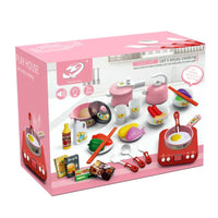 HKM-737171 Pretend Play Cooking Kitchen Toy Set for Kids Ages 2-13, Plastic Cooking Tools and Accessories