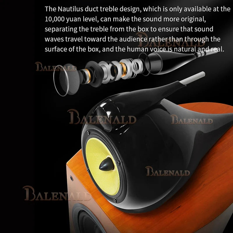 KTX-432531 Hi-Fi 8-Inch Three-Way Bookshelf Speaker with Nautilus Audio Design