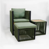 HKM-617811 Portable Adjustable Outdoor Lounge Chair with Cushions, Foldable for Travel