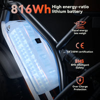 HKM-7680723 Off-Road Fat Tire Electric Bike with LCD Display, 750W Motor, 48V 17Ah Battery, 20 x 4 in Tires, 31 mi Range